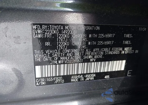 2025 Toyota Rav4 Hybrid Le z USA, uszkodzony, nr VIN JTMLWRFV0SD281831